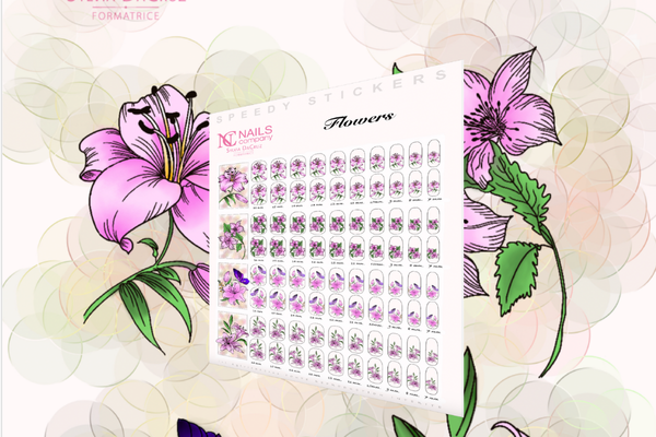 Planche sticker Fleur Nail art