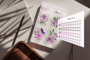 Planche sticker Fleur Nail art