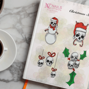 Christmas Skulls stickers nail art