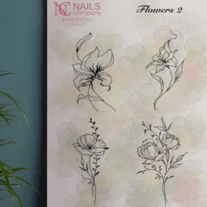 Flower2 stickers Nail Art