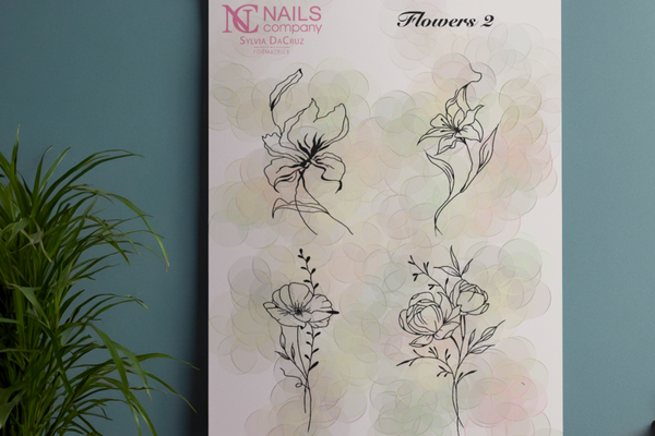 Flower2 stickers Nail Art