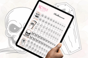 Halloween stickers nail art