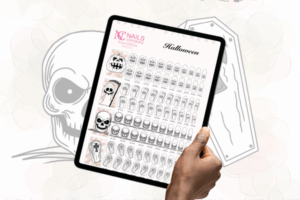 Halloween stickers nail art