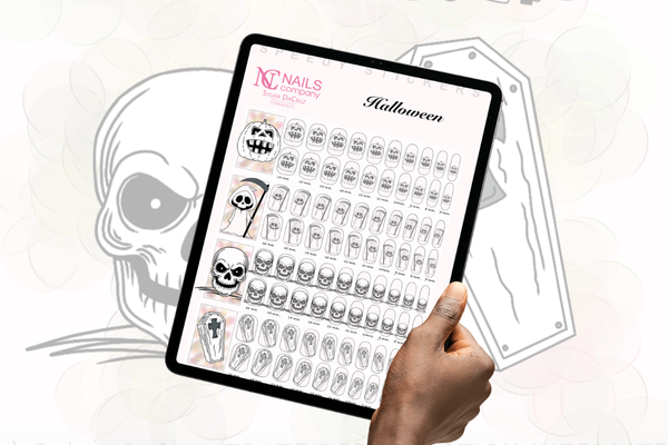 Halloween stickers nail art