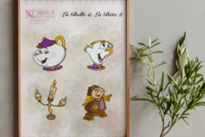 La Belle et la Bete 2 sticker nail art