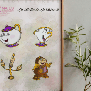 La Belle et la Bete 2 sticker nail art