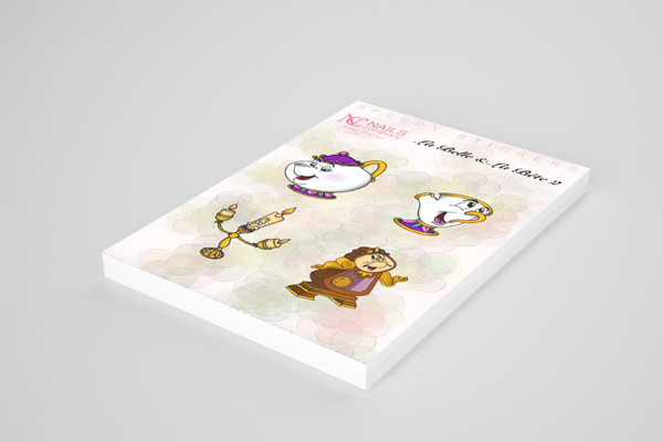 La Belle et la Bete 2 sticker nail art