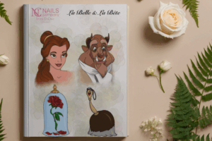 La Belle et la Bete sticker nail art