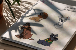 La Belle et le Clochard stikers nail art