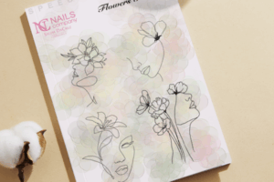 Nail art Flowers Faces stickers
