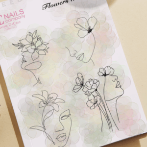 Nail art Flowers Faces stickers