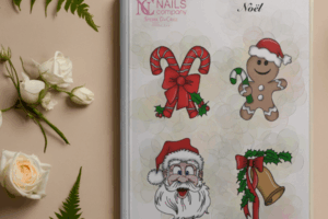 Noel stickers nail art