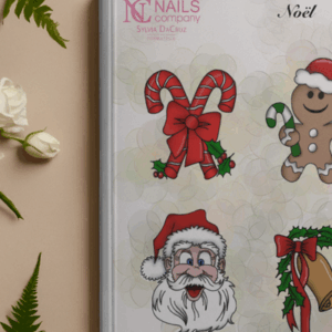 Noel stickers nail art