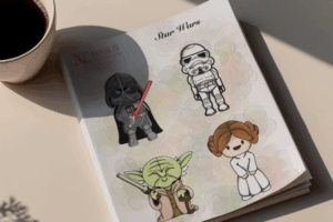 Star stickers wars nailart