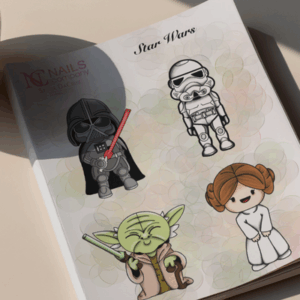 Star stickers wars nailart