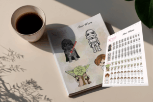 Star stickers wars nailart