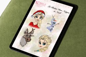 Stickers Nail art La Reine des Neiges à Noël