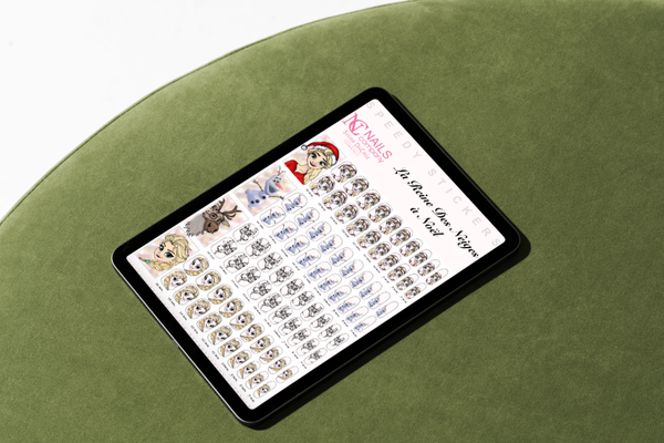 Stickers Nail art La Reine des Neiges à Noël