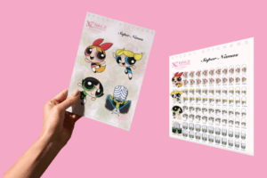 Super nanas stickers nail art