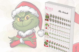 The Grinch stickers nail art