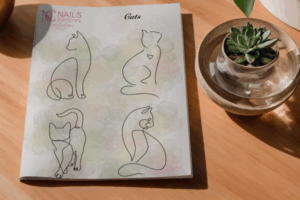 cats stickers nail art