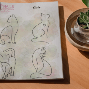 cats stickers nail art