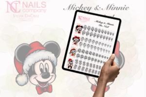 stickers Nail art Mickey et Minnie de Noël