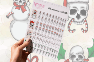 stickers nail art Christmas Skulls