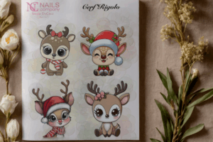 Cerf'Rigolo nail art sticker