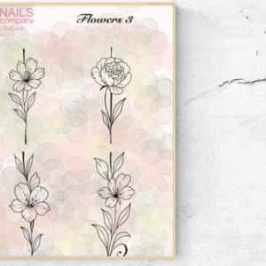 Flowers3 nail art stickers