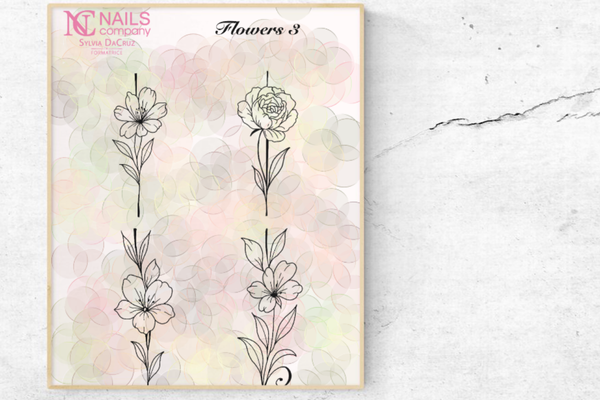 Flowers3 nail art stickers