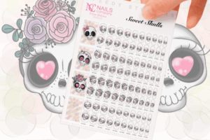 Nail art Stickers sweet Skulls