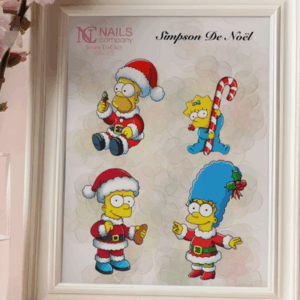 Simpson de Noël nail art sticker