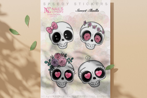 Planche Stickers "Sweet Skulls"