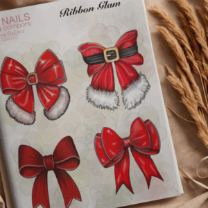 stickers nail art Ribbon Glam
